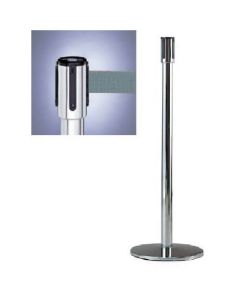 เสารอกสายพาน (Tensa Barrier) สีเงิน Φ343 x H960 ตัวเครื่อง/สีเงิน/สายพาน/สีเทา