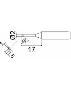 Soldering Tip Shape-2C W/Indent For 900M. 933. 376. 907. 913. 951 1อัน