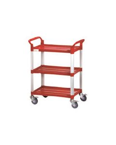 รถเข็นเครื่องมือพลาสติก LWH-707F4R สีแดง