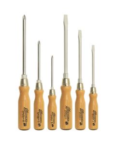 Classic Wooden Handle Screwdriver ชุดละ 6เส้น