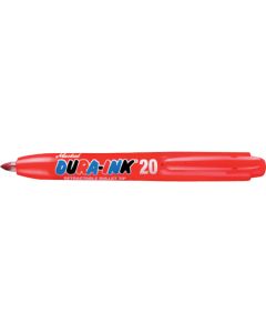 DURA-INK 20 RETRACTABLE PERMANENT MARKER RED  เส้นละ 1 เส้น