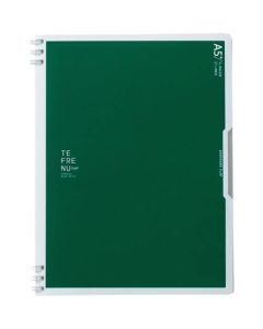 Double ring notebook Tefrane flap A5 variant green