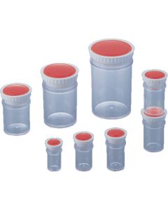 ขวดหลอดตัวอย่าง Laboran PS PS-100 สีส้ม (รวม 55 ขวด)