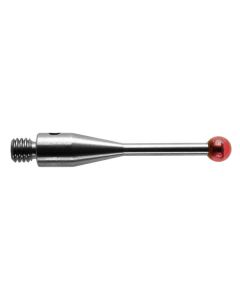 เข็มวัดชิ้นงานทรงตรง M3 ก้านสแตนเลส ปลายทับทิม 21mm Dia. 3mm