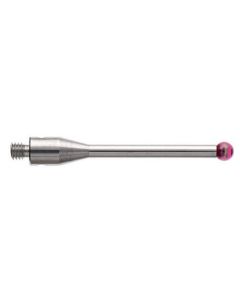 เข็มวัดชิ้นงานทรงตรง M2 ก้านสแตนเลส ปลายทับทิม 20mm Dia 2mm