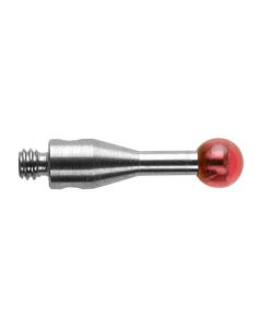 เข็มวัดชิ้นงานทรงตรง M2 ก้านสแตนเลส ปลายทับทิม 10mm Dia 3mm