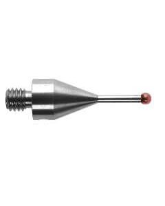 เข็มวัดชิ้นงานทรงตรง M4 ก้านสแตนเลส ปลายทับทิม 19mm Dia. 2mm