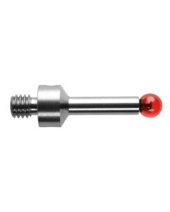 เข็มวัดชิ้นงานทรงตรง M4 ก้านสแตนเลส ปลายทับทิม 18.5mm Dia. 3mm