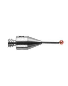 เข็มวัดชิ้นงานทรงตรง M2 ก้านสแตนเลส ปลายทับทิม 10mm Dia 1mm