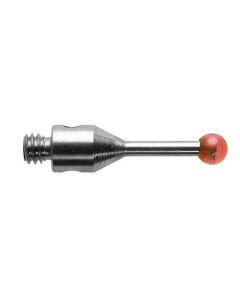 เข็มวัดชิ้นงานทรงตรง M2 ก้านสแตนเลส ปลายทับทิม 10mm Dia 2mm