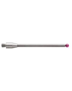 เข็มวัดชิ้นงานทรงตรง M3 ก้านคาร์ไบด์ ปลายทับทิม 40.2mm Dia. 2.5mm