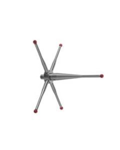 เข็มวัดชิ้นงานทรงดาว M3 ก้านสแตนเลส ปลายทับทิม 5-way 50mm span Dia. 2mm
