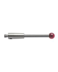 เข็มวัดชิ้นงานทรงตรง M2 ก้านคาร์ไบด์ ปลายทับทิม 20mm Dia. 3mm