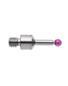 เข็มวัดชิ้นงานทรงตรง M3 ก้านสแตนเลส ปลายทับทิม 10mm Dia. 2mm