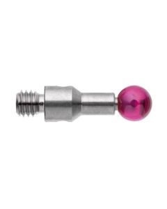 เข็มวัดชิ้นงานทรงตรง M3 ก้านสแตนเลส ปลายทับทิม 10mm Dia. 4mm