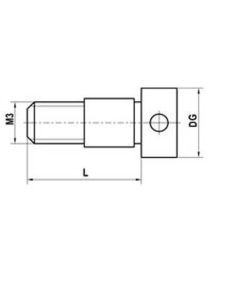 M3 clamping screw XXT, titanium, L 8 mm, for Zeiss applications