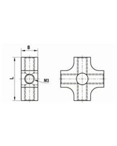 M3 titanium cube XXT star, L 13mm, for Zeiss applications