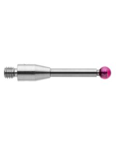 เข็มวัดชิ้นงานทรงตรง M3 ก้านคาร์ไบด์ ปลายทับทิม 20mm Dia. 3mm