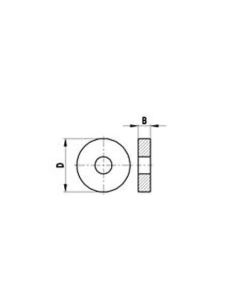 M5 stainless steel flat washer, for star Styli, D 19 mm, for Zeiss applications