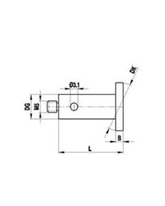 M5 Ø10 mm high strength steel disc, 1.5 mm width, L 21.5 mm, for Zeiss applications