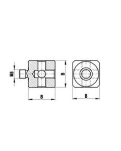 M5 aluminium cube, 7.5 g, for Zeiss Applications