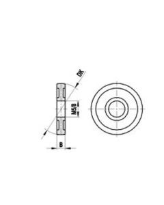 M5 high strength steel spherical disc, DK 60 mm, for Zeiss applications