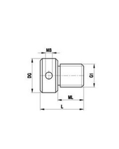 M5 stainless steel thread measuring gauge, L 16 mm, G1 M4, for Zeiss applications