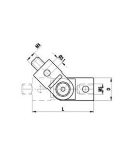 M5 titanium knuckle, swing range 180°, 11.2 g, for Zeiss applications