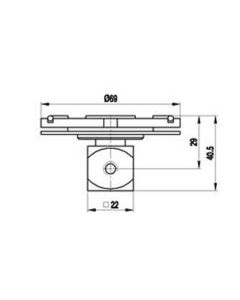 M5 aluminium adaptor plate for measuring systems VAST/MT, 153 g , for Zeiss applications