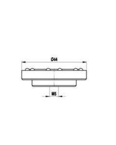 M5 aluminium adaptor plate for dynamic systems (ST), 72 g, for Zeiss applications