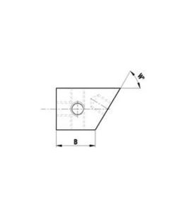 M5 cube with angle, titanium, DS 60mm, for Zeiss applications