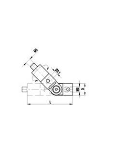 M5 titanium rotary knuckle, 360° slewing range, 58 g, for Zeiss applications