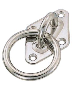 Stainless Steel Eye Plate (diamond) w/ring