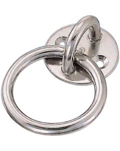 Stainless Steel Eye Plate (round) w/ring