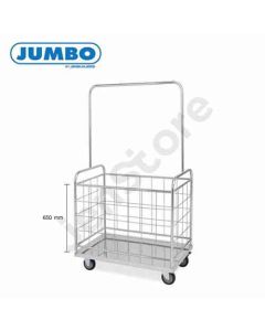 รถเข็นผ้าสแตนเลส พร้อมราวแขวน ล้อ PU LTH-6010