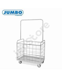รถเข็นผ้าสแตนเลส พร้อมราวแขวน ล้อยาง (Rubber) LTH-6010