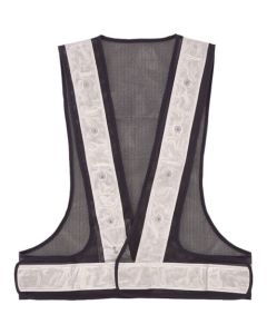 เสื้อสายตรวจ LED สีแดงกรมท่า x สีขาวสะท้อนแสง