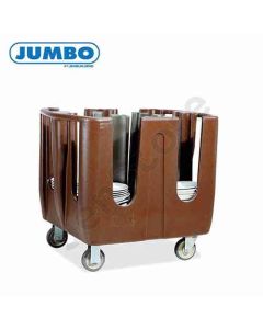 รถเข็นจานปรับระยะได้ สีน้ำตาล DC-160
