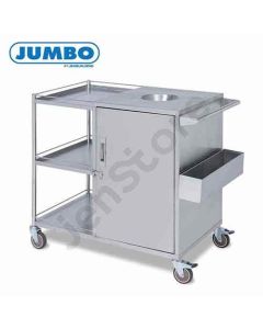 รถเข็นเก็บจานสแตนเลสพร้อมที่เก็บเศษอาหาร FCT-5590