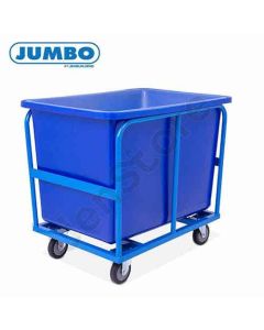 รถเข็นเหล็กไม่มีแฮนด์ พร้อมถังหล่อขนาดใหญ่ สีน้ำเงิน 300 ลิตร PTT03S+TT030