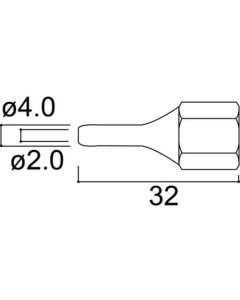 หัวฉีดยาว 2.0mm