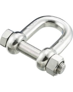 Stainless Steel Safety D-Shackle, Loose Stopper Nut type