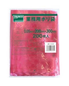 ถุงพลาสติกใบเล็ก ยาว 300 x กว้าง 200 x หนา 0.05 สีแดง (200 ใบ)