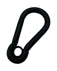 Stainless Steel Spring Hook w/grommet Black Plated