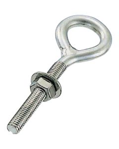 Stainless Steel Long Eye Bolt (welded) w/washer and nut