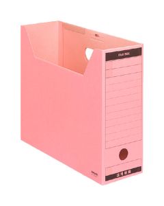 กล่องแฟ้ม - FS <B type> เก็บ A4 กว้าง 95 มม. พร้อมฝา สีชมพู