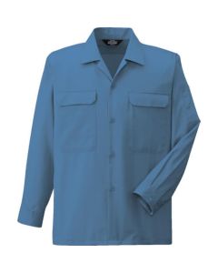 เสื้อเชิ้ตแขนยาวคอเปิด A-6658 6 สีน้ำเงิน LL