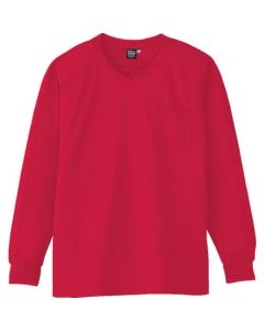 เสื้อยืดคอวีแขนยาว A-668 20 Rosso EL
