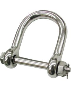 Stainless Steel Wide Screw Pin D-Shackle, Cotter Pin type