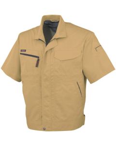 เสื้อเบลาส์แขนสั้น A-760 2 อูฐ BE L